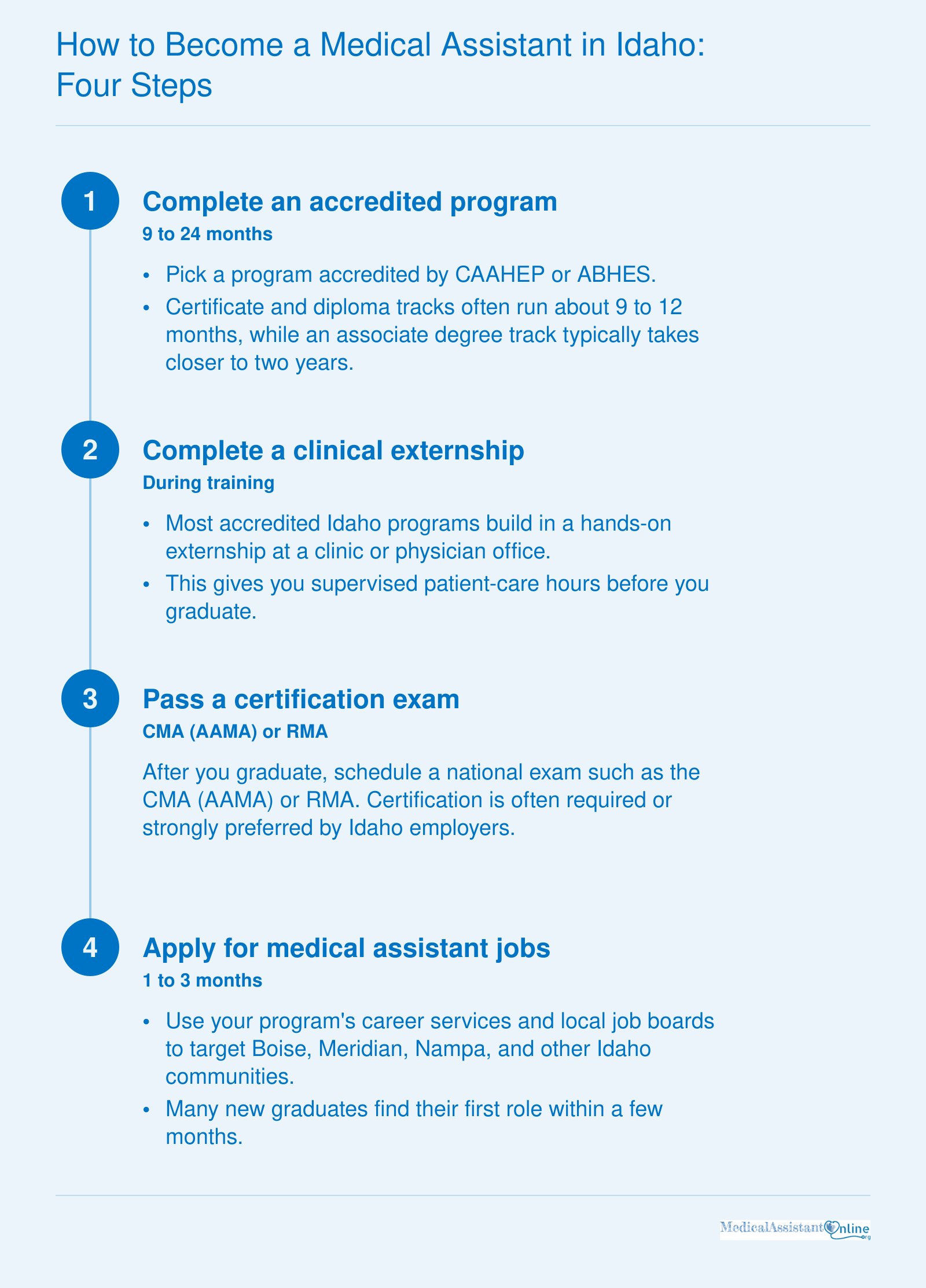 How to Become a Medical Assistant in Idaho: Four Steps